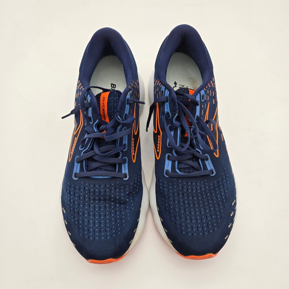 Brooks Mens Blue Glycerin 20 Neutral Running Sneakers 11.5